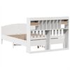 vidaXL Bookcase Bed without Mattress White 150x200 cm King Size Solid Wood Pine