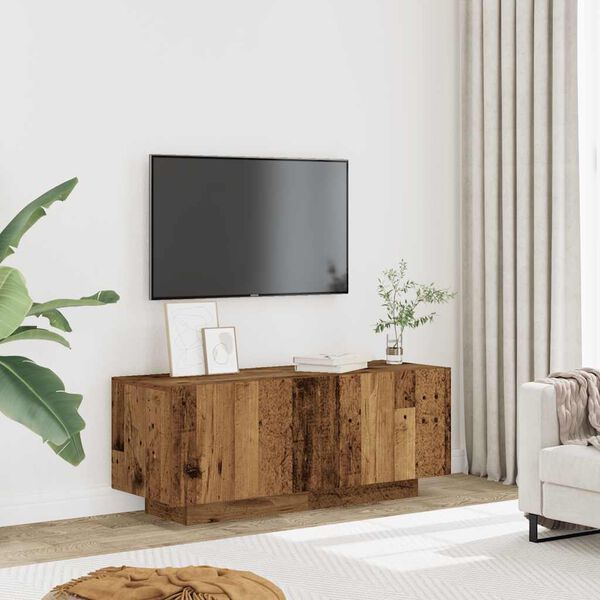 vidaXL TV Cabinet Old Wood 100x35x40 cm Engineered Wood