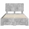 vidaXL Bed Frame Concrete Grey 120 x 190 cm Engineered Wood