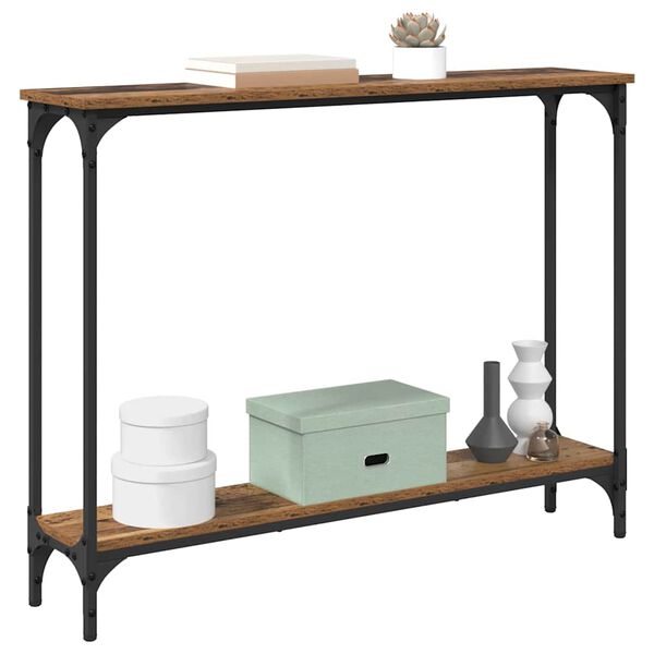 vidaXL Console Table Old Wood 100 x 22.5 x 75 cm Engineered Wood