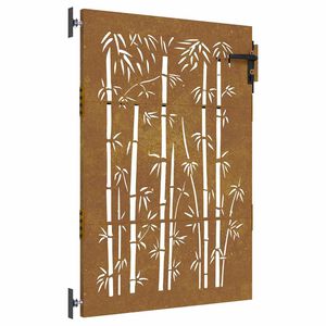 vidaXL Garden Gate 85 x 150 cm Powder-coated steel Black Lockable