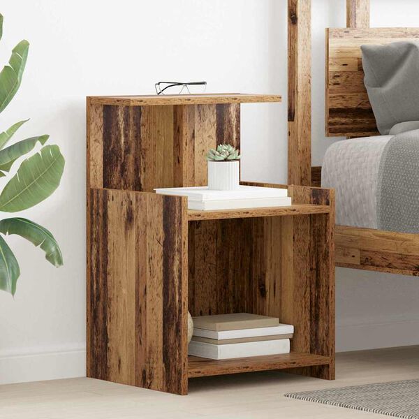 vidaXL Bedside Cabinet Old Wood 40 x 35 x 60 cm Engineered Wood