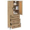 vidaXL Highboard with Drawer 2 pcs Artisan Oak Engineered Wood