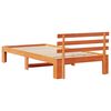 vidaXL Bed Frame with Headboard Wax Brown 90 x 200 cm Solid Pine Wood