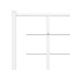 vidaXL Metal Bed Frame without Mattress with Headboard White 100x190cm