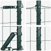vidaXL Fence with Posts Green 0.6 x 10 m Steel