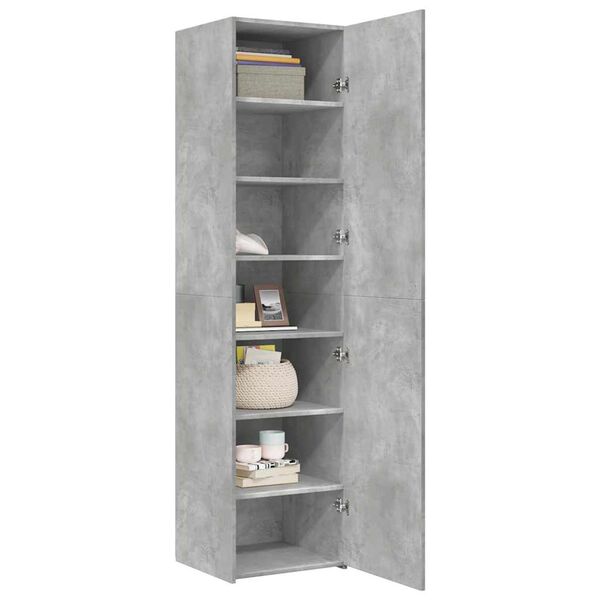 vidaXL Highboard Concrete Grey 45x42.5x185 cm Engineered Wood