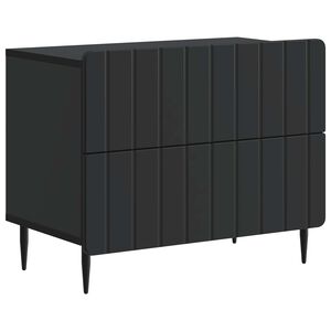 vidaXL Bedside Cabinet Black 62 x 34.5 x 49.5 cm Engineered Wood