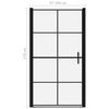vidaXL Shower Doors Tempered Glass 100x178 cm Black