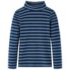 vidaXL Kids' T-shirt with Long Sleeves Navy Blue 128