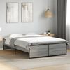 vidaXL Bed Frame without Mattress Grey Sonoma 120x190 cm Small Double