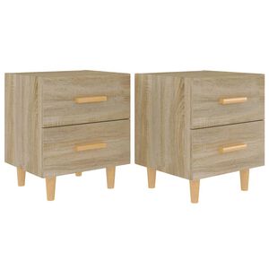 vidaXL Bed Cabinets 2 pcs Sonoma Oak 40x35x47.5 cm