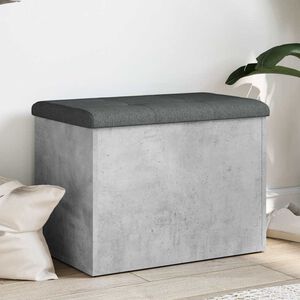 vidaXL Storage Bench Concrete Grey 62x42x45 cm Engineered Wood