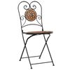 vidaXL Bistro Chairs Foldable 2 pcs Terracotta Ceramic