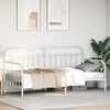 vidaXL Daybed Frame White 107 x 203 cm Powder-Coated Steel