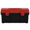 vidaXL 2 Piece Tool Box Set Black and Red Polypropylene