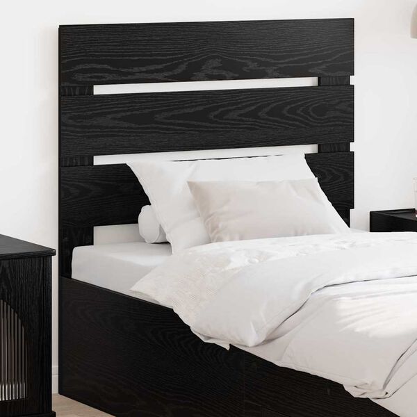 vidaXL Headboard with Headboard Black Oak 75 cm Engineered Wood