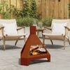 vidaXL Fire Pit Brown 50 x 43 x 52 cm Weathering Steel