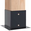vidaXL Post Bases Square 4 pcs Anthracite 141x141 mm Powder-coated Steel