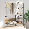vidaXL Clothes Rack with Shelf Beige 120 x 44 x 160 cm Engineered Wood