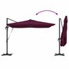 vidaXL Parasol Bordeaux red 286 x 285 x 270 cm Aluminium