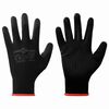vidaXL Work Gloves 12 pcs Black 7 / S Polyester