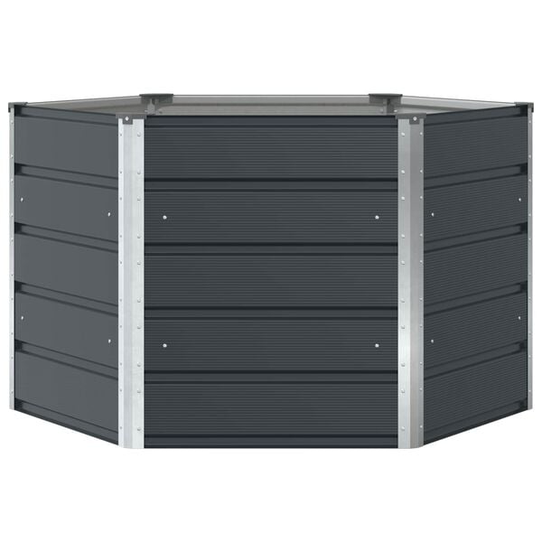 vidaXL Planter Anthracite 129 x 129 x75 cm Steel