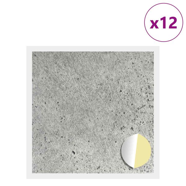 vidaXL Self-adhesive Screw Cover 12 pcs Concrete Grey &Oslash; 20 x 0.5 mm