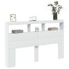 vidaXL Headboard Cabinet with LED White 160x17x102 cm