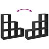 vidaXL Room Divider Bookcase&nbsp;3-Tier&nbsp;Black 99x29x99 cm Engineered Wood