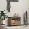 vidaXL Hall Bench with Cushion with Drawer Artisan Oak 60 x 38 x 46 cm