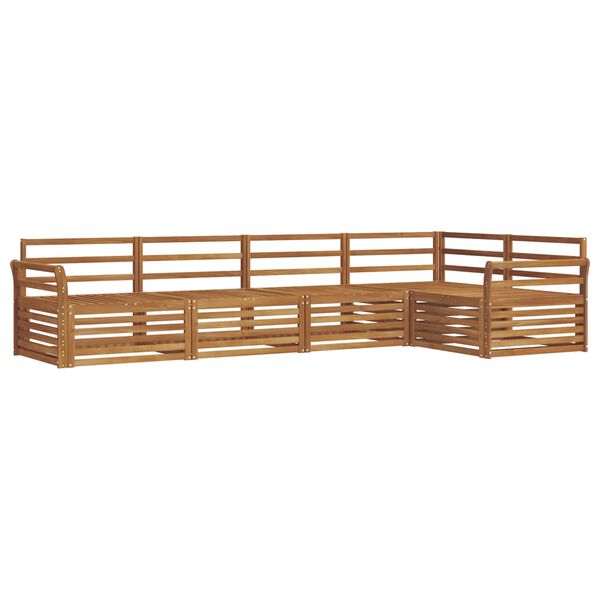 vidaXL Outdoor Sofa Set 5 pcs Natural Solid Acacia Wood