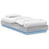 vidaXL Bed Frame with LED Grey Sonoma 80 x 200 cm Engineered Wood