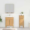 vidaXL Bathroom Furniture Set FLORO 2 pcs Wax Brown Solid Pine Wood