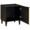 vidaXL Bedside Cabinet 2 pcs Black and Gold 40 x 33.5 x 46 cm
