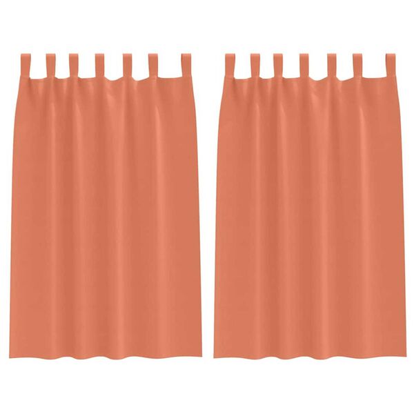 vidaXL Blackout Curtains with Rings 2 pcs Terracotta 175 x 140 cm