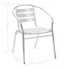 vidaXL Stackable Outdoor Chairs 4 pcs Aluminium