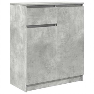 vidaXL Sideboard with Drawer Concrete Grey 71x35x84 cm Engineered Wood