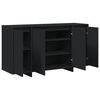 vidaXL Sideboard Black 135 x 41 x 75 cm Engineered Wood