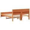 vidaXL Bed Frame with Headboard Wax Brown 150 x 200 cm Engineered Wood