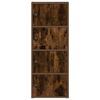 vidaXL Bookcase Smoked Oak 40x24x102 cm Engineered Wood