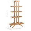 vidaXL Plant Stand 83x25x142 cm Firwood