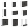 vidaXL 14 Piece Kitchen Cabinet Set Lucca Black Engineered Wood