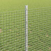vidaXL Fence with Post Silver 0.8 x 10 m Steel