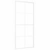 vidaXL Sliding Door Frosted ESG Glass and Aluminium 90x205 cm White