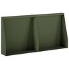 vidaXL Retaining Wall 2 pcs 40 x 12 x 40 cm Steel Olive Green