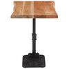 vidaXL Side Table Light Wood 45x35x48 cm Solid Acacia Wood & Cast Iron