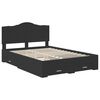 vidaXL Bed Frame with Headboard Black 160 x 200 cm Engineered Wood