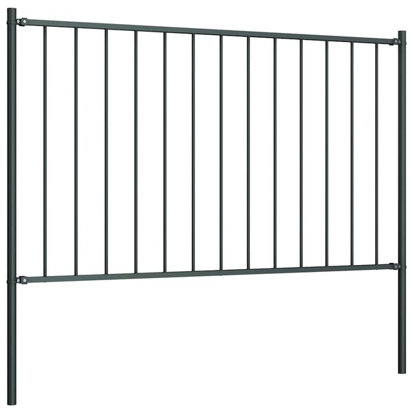 vidaXL Fence Panel Woerden with Posts Steel 1.7x1 m Anthracite