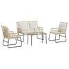 vidaXL Garden Furniture Set 4 pcs Black and Anthracite Poly Rattan